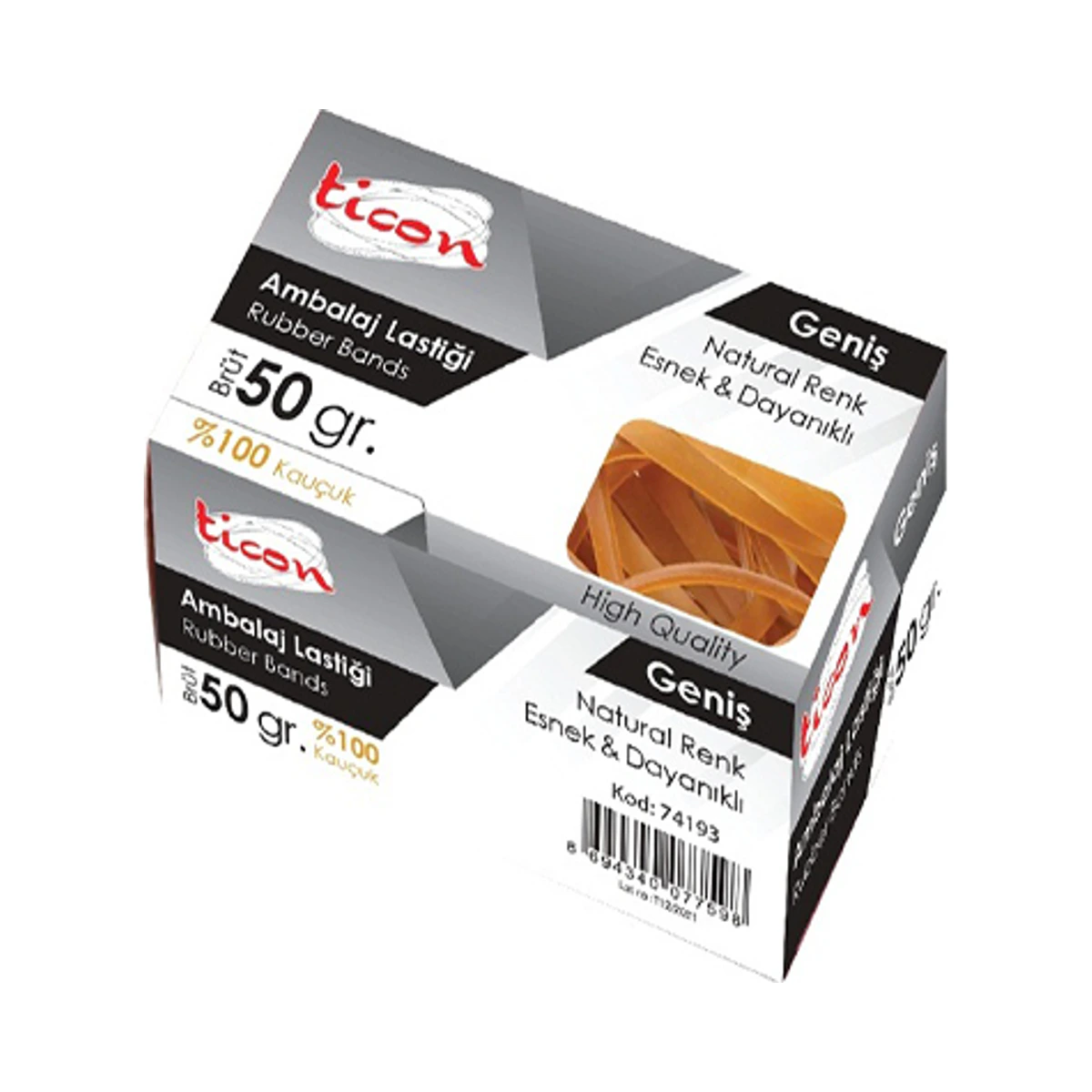 TİCON.AMBALAJ LASTİĞİ.GENİŞ.50 GR